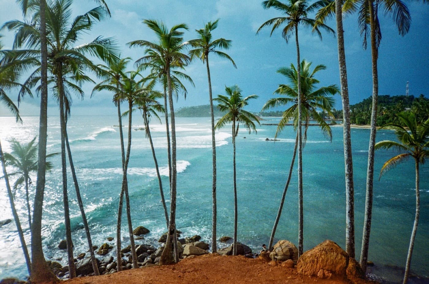 Kitesurfers on the flat, shallow lagoon at Kalpitiya on Sri Lanka's north-west coast